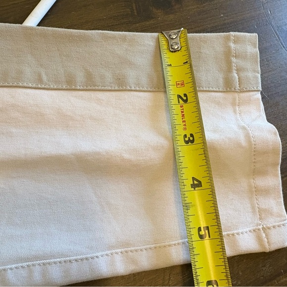 Eileen Fisher Color Block Side Stripe Bone Cream Tan Pants Cotton Coastal Clean - Picture 8 of 11